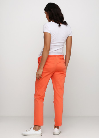 Оранжевые кэжуал демисезонные прямые брюки Signature