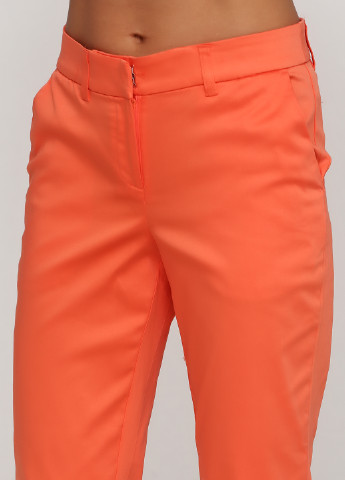 Оранжевые кэжуал демисезонные прямые брюки Signature