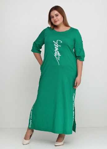 Зеленое кэжуал платье Tessy с рисунком