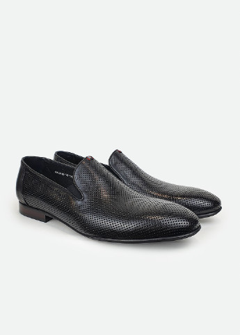 Черные классические мужские черные туфли без шнурков перфорация 8 45 Cosottinni