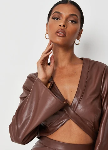 Коричневое кэжуал платье Missguided однотонное
