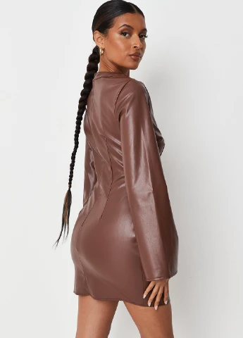Коричневое кэжуал платье Missguided однотонное