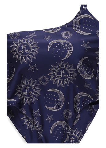 Темно-синий летний купальник слитный Nasty Gal