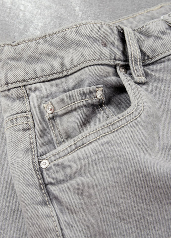 Светло-серые демисезонные мешковатые, прямые джинсы C&A