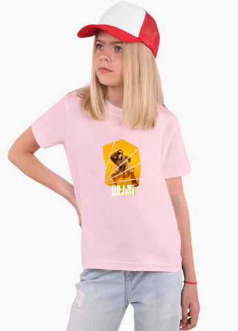 Рожева демісезонна футболка дитяча біллі айлиш (billie eilish) (9224-1216) MobiPrint