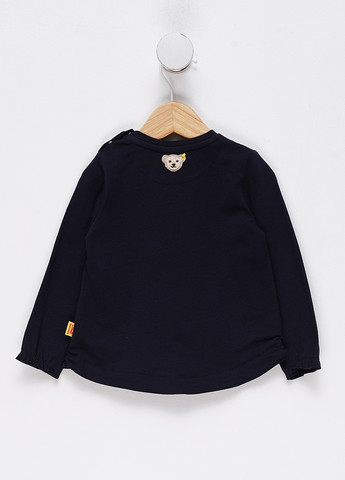 Темно-синий демисезонный кэжуал лонгслив Steiff однотонный