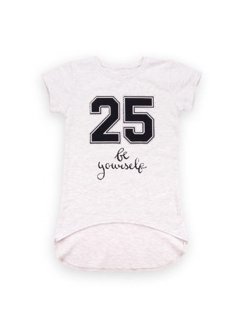 Бежева демісезонна футболка дитяча "25 be yourself" (5755-122g-beige) Peri Masali
