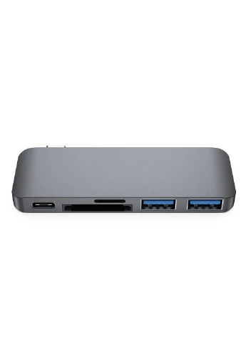 Картридер USB hub Type-C переходник адаптер 5 в 1 USB 3.0 / SD MicroSD HT1 Aluminum UFT (247083985)