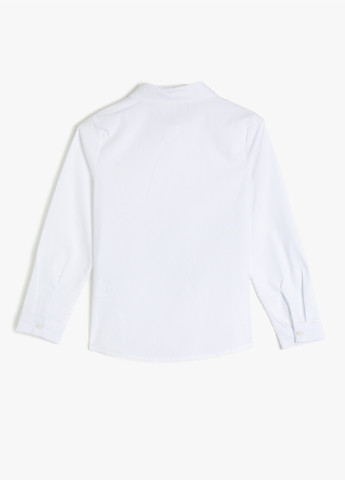 Белая классическая рубашка однотонная KOTON