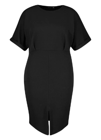 Черное кэжуал платье Boohoo однотонное
