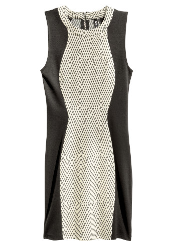 Чорно-білий кежуал плаття, сукня футляр H&M