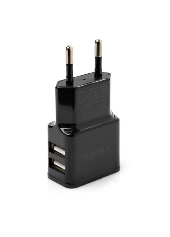 Зарядное устройство (VCPWCH2USB2ABK) Vinga 2 Port USB Wall Charger 2.1A (253507316)