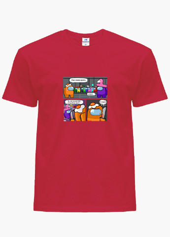 Червона демісезонна футболка дитяча амонг ас (among us) (9224-2429) MobiPrint