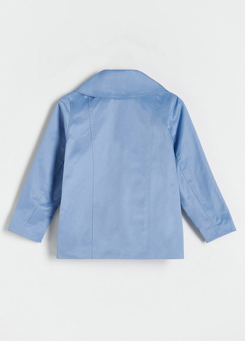 Голубое Кэжуал полупальто двубортное Reserved однотонное