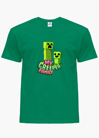 Зеленая демисезонная футболка детская майнкрафт (minecraft)(9224-1176) MobiPrint
