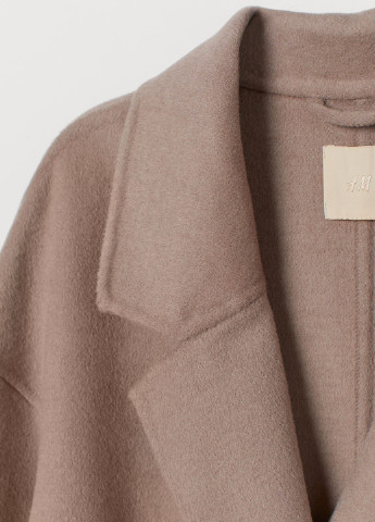 Темно-бежевое демисезонное Пальто шерстяное H&M