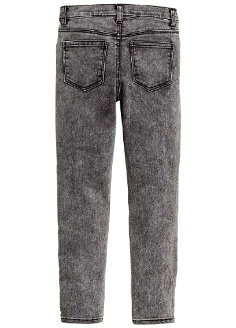 Черные демисезонные со средней талией джинсы H&M