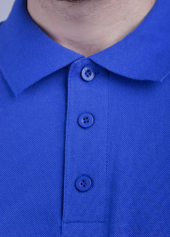 Синяя футболка-поло для мужчин Time of Style однотонная