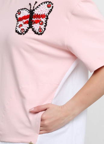 Светло-розовая летняя футболка Animagemella