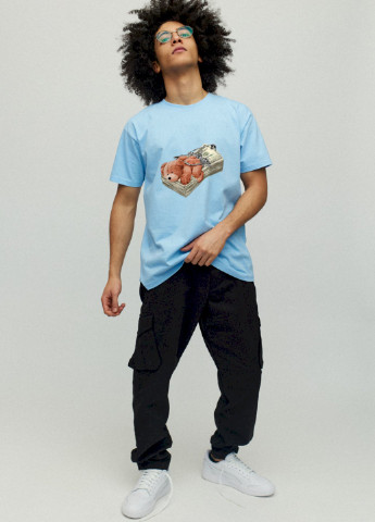 Блакитна футболка чоловіча YAPPI