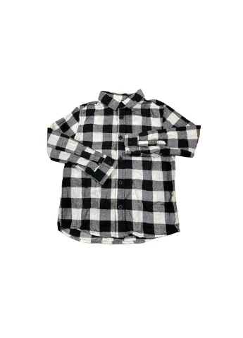 Черно-белая классическая рубашка H&M