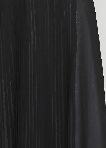 Черная кэжуал однотонная юбка BonnyLine плиссе, клешированная-солнце