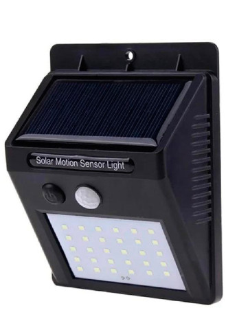 Вуличний ліхтар на сонячній батареї Motion Sensor Light з датчиком руху 25 LED 6 шт Чорний Solar (242336076)