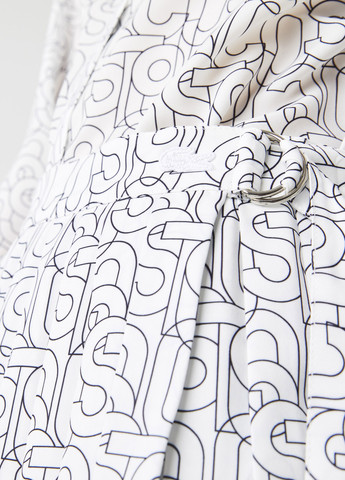 Белая кэжуал с надписью юбка Lacoste плиссе