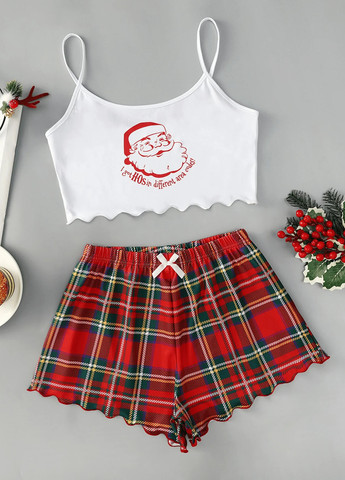 Комбинированная всесезон пижама (топ, шорты) топ + шорты SHEIN