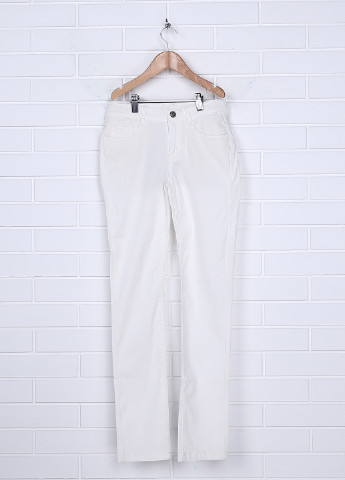 Белые кэжуал летние зауженные брюки Canada House
