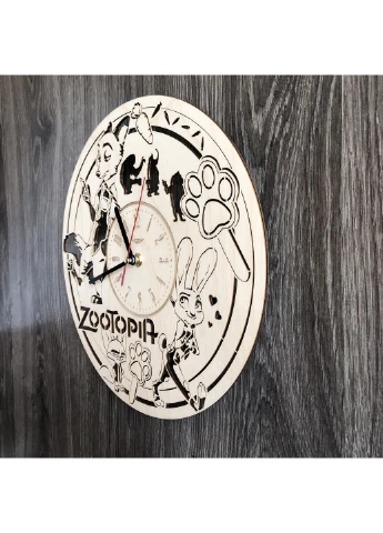 Годинник з натурального дерева настінний "Зоотопія" 7Arts (253566963)