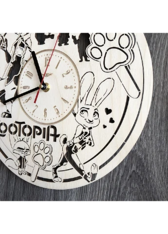 Годинник з натурального дерева настінний "Зоотопія" 7Arts (253566963)