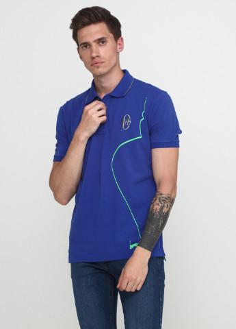 Синяя футболка-поло для мужчин Conte of Florence с логотипом