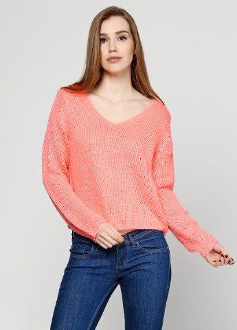 Оранжевый демисезонный пуловер пуловер Long Island