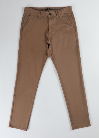 Светло-коричневые кэжуал демисезонные чиносы брюки Colin's