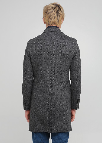 Темно-серое демисезонное Пальто однобортное Massimo Dutti