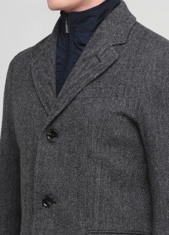 Темно-серое демисезонное Пальто однобортное Massimo Dutti