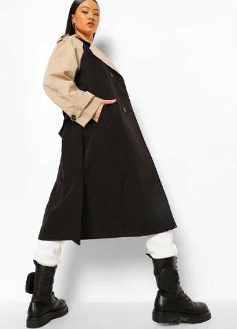 Плащ Boohoo тренчкот на гудзиках демісезон (245848070)