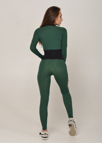 Утягивающий спортивный комбинезон NV California зеленый с черным NOVA VEGA комбинезон-брюки однотонный зелёный спортивный бифлекс