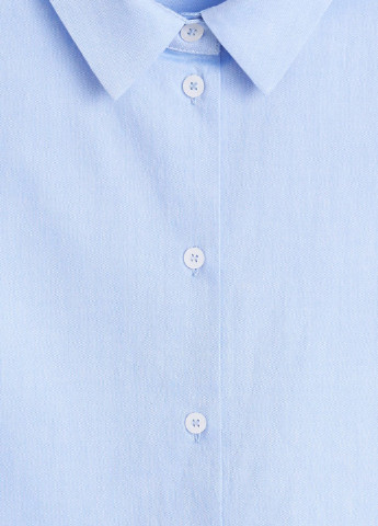 Голубой кэжуал рубашка однотонная Mango