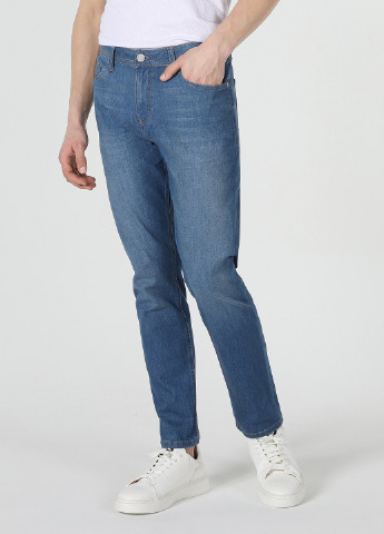 Светло-синие демисезонные скинни джинсы Colin's