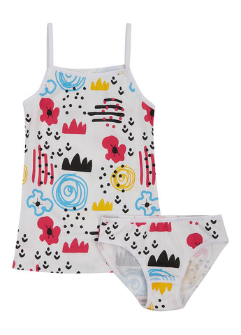 Белый демисезонный комплект (майка, трусы) Garnamama