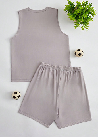 Серая всесезон пижама (майка, шорты) майка + шорты SHEIN