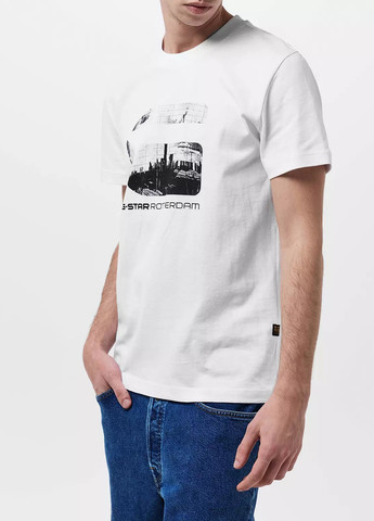 Біла футболка G-Star Raw