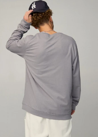 Сірий світшот чоловічий oversize /no flis/ YAPPI (252259057)