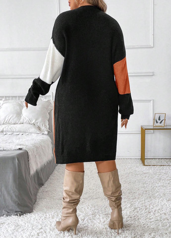 Комбінована кежуал сукня сукня-світшот SHEIN колор блок