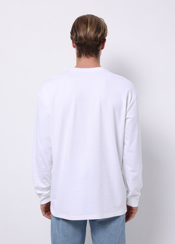 Лонгслів Colin's однотонний білий кежуали бавовна, трикотаж