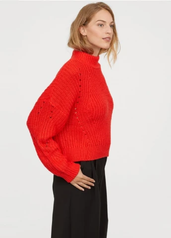 Красный демисезонный свитер H&M