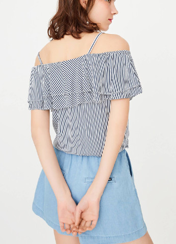 Комбинезон Only комбинезон-шорты однотонный голубой денил хлопок