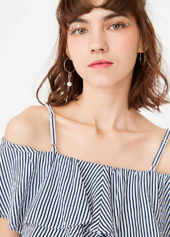 Комбинезон Only комбинезон-шорты однотонный голубой денил хлопок